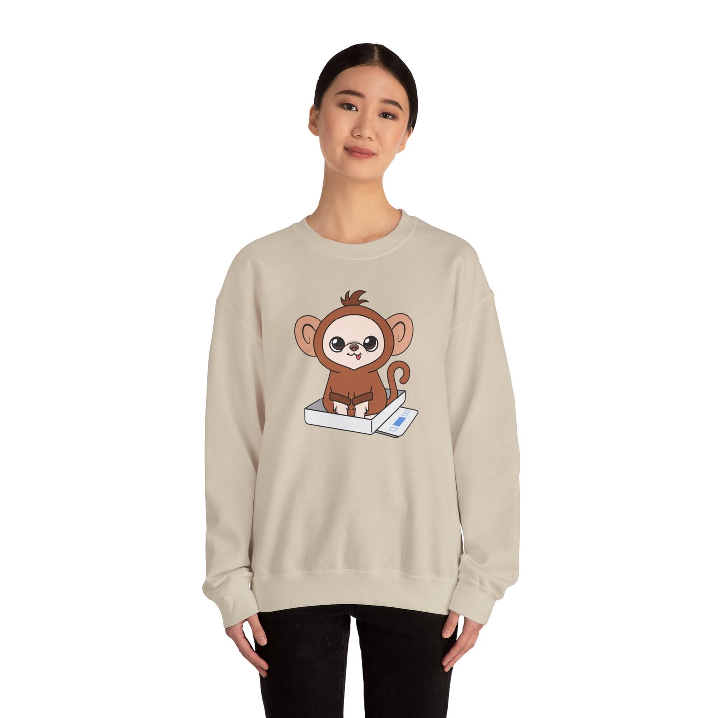 Chunky Monkey Weigh-In Moment Unisex Crewneck Sweatshirt