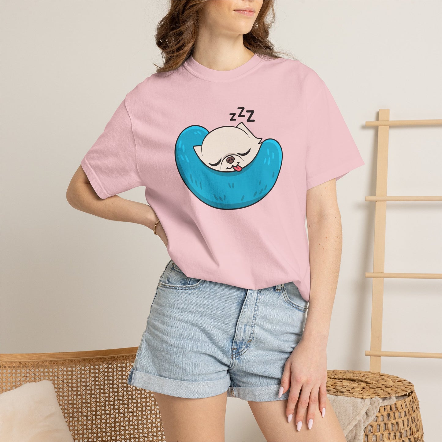 Sleepy Nap Time Cedric Garment-Dyed T-Shirt – Blue Calm