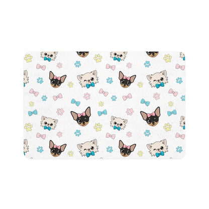 Cedric and Maya Winks & Bows Pet Food Mat – Quiet Little Hellos