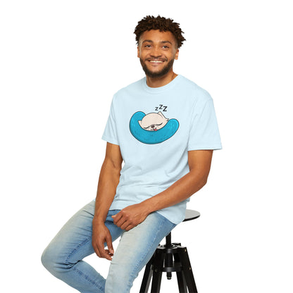 Sleepy Nap Time Cedric Garment-Dyed T-Shirt – Blue Calm