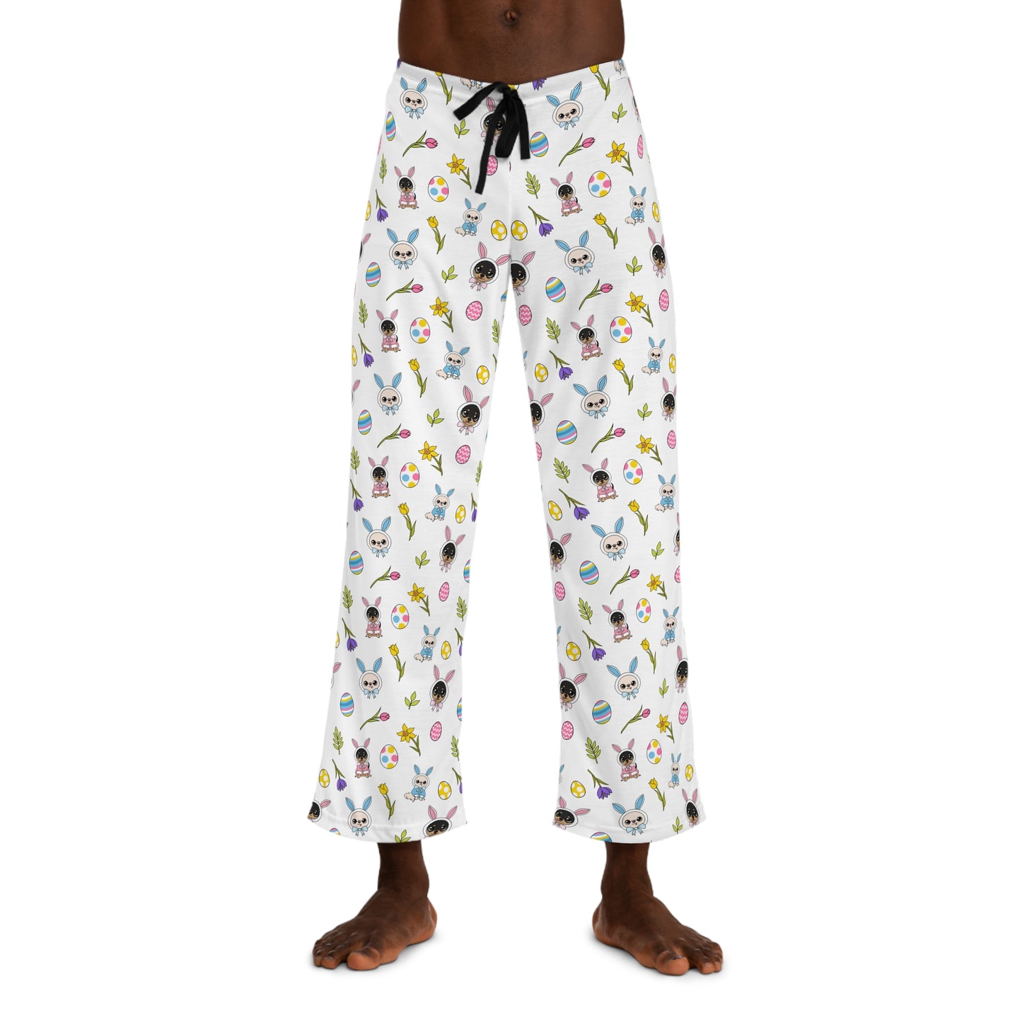 Cedric & Maya Easter Pattern Men’s Pajama Pants – Gentle Spring Joy