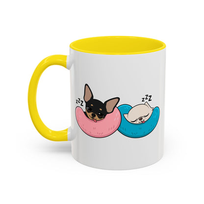 Nap Time Chihuahuas Accent Coffee Mug – Cozy Sibling Snoozes