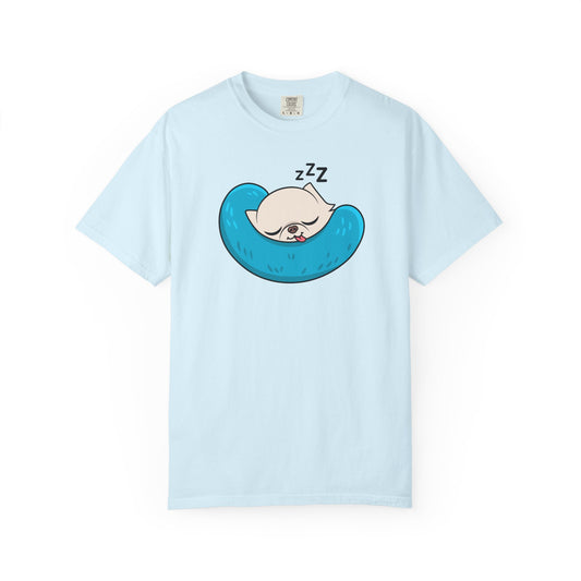 Sleepy Nap Time Cedric Garment-Dyed T-Shirt – Blue Calm