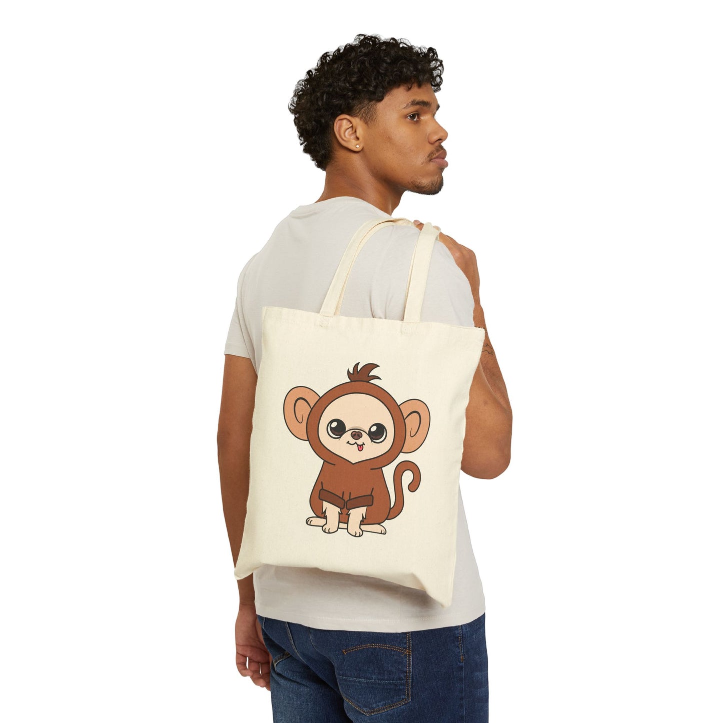 Chunky Monkey Cedric Cotton Canvas Tote – Tiny Wins
