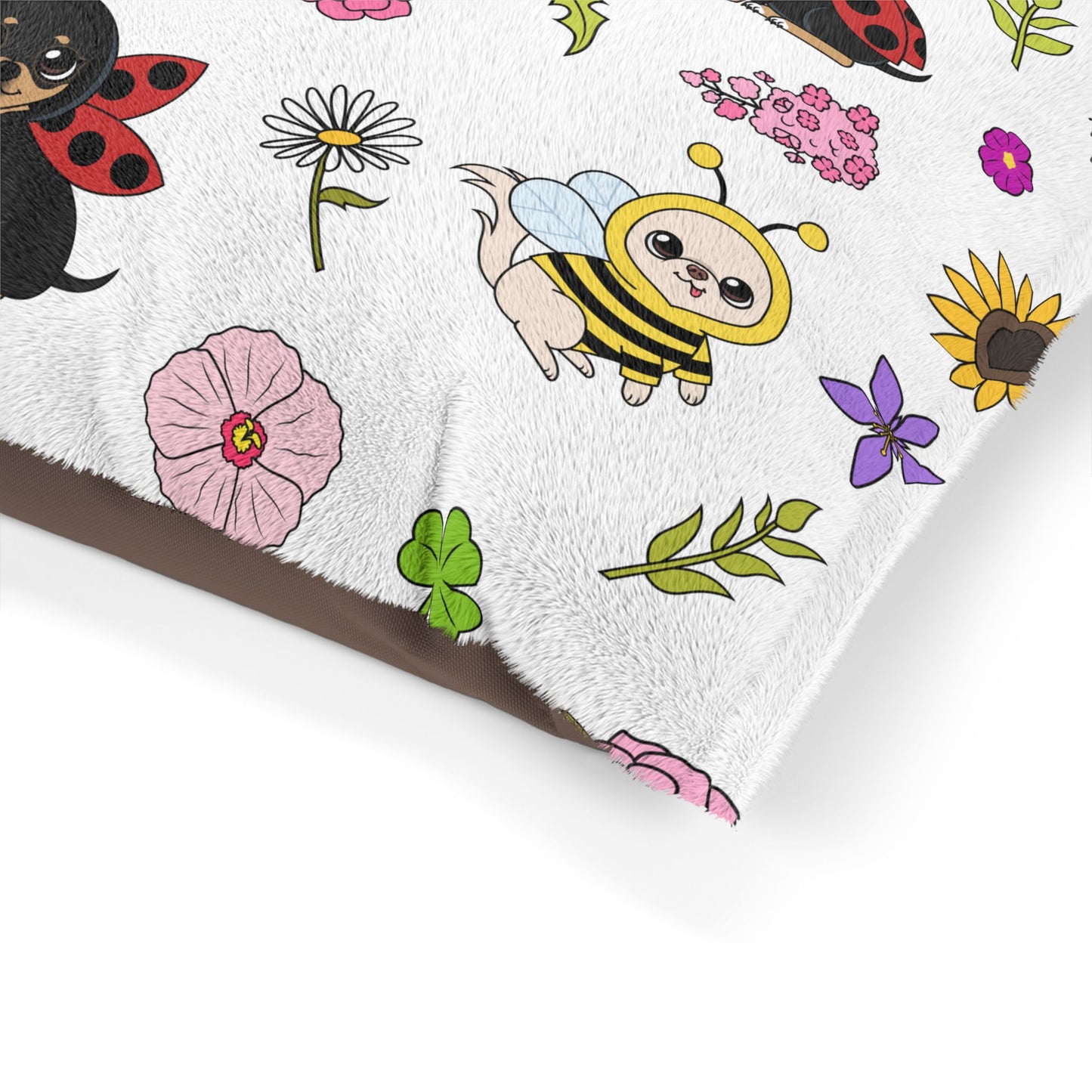 Bug‑Chis Pattern Pet Bed – Gentle Garden Naps
