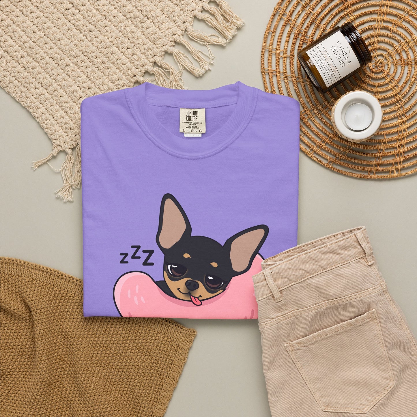Sleepy Nap Time Maya Unisex Garment-Dyed T-Shirt – Safe Little Naps
