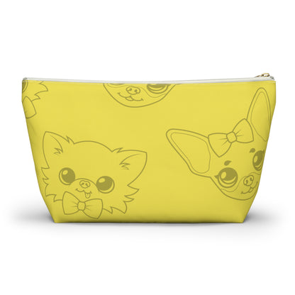 Tiny Chihuahua Pencil and Accessory Bag - Yellow Edition