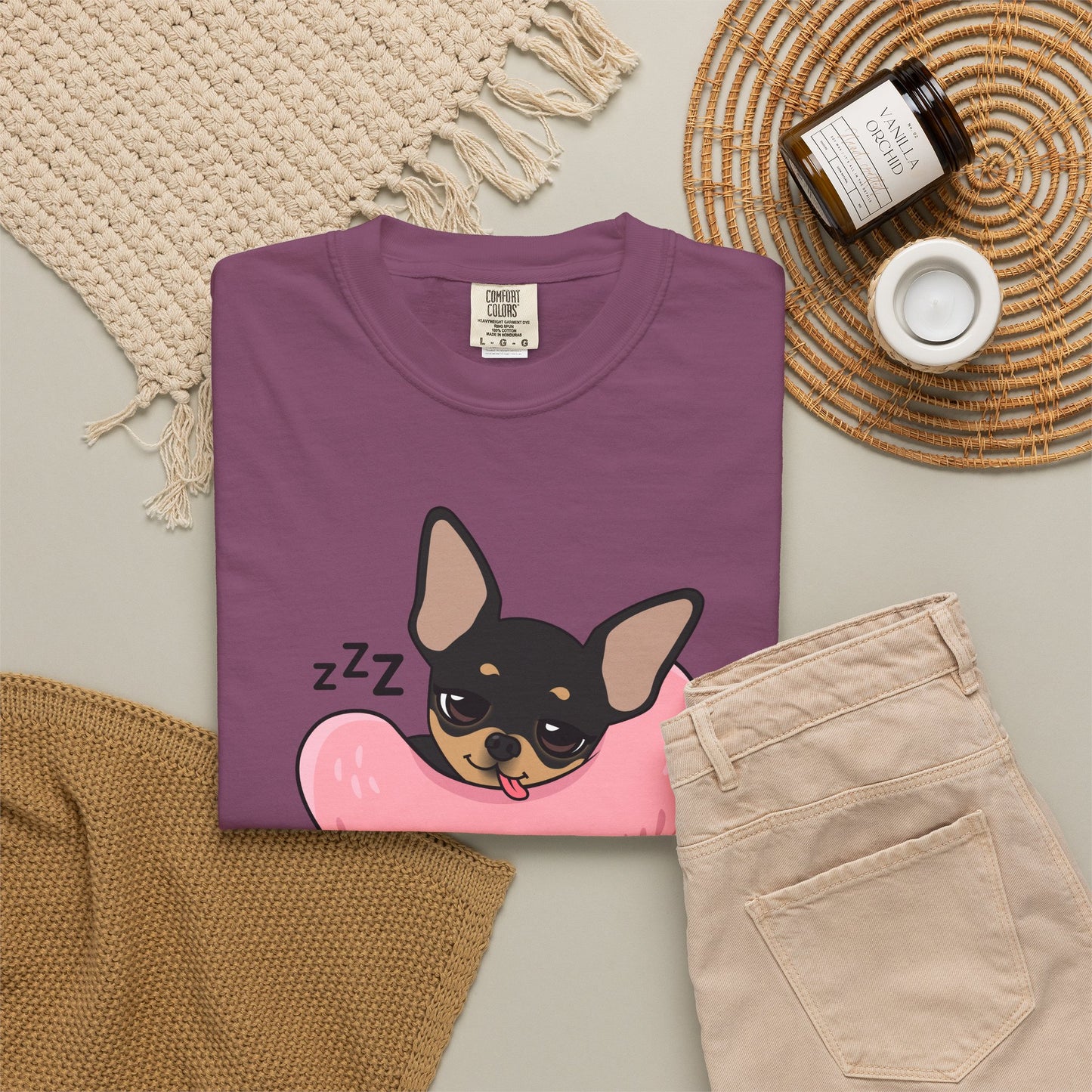 Sleepy Nap Time Maya Unisex Garment-Dyed T-Shirt – Safe Little Naps