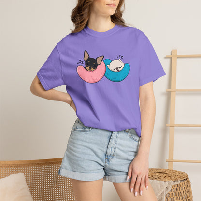 Nap Time Chihuahuas Unisex Garment-Dyed T-Shirt – Cozy Sibling Naps