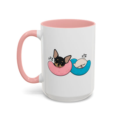 Nap Time Chihuahuas Accent Coffee Mug – Cozy Sibling Snoozes