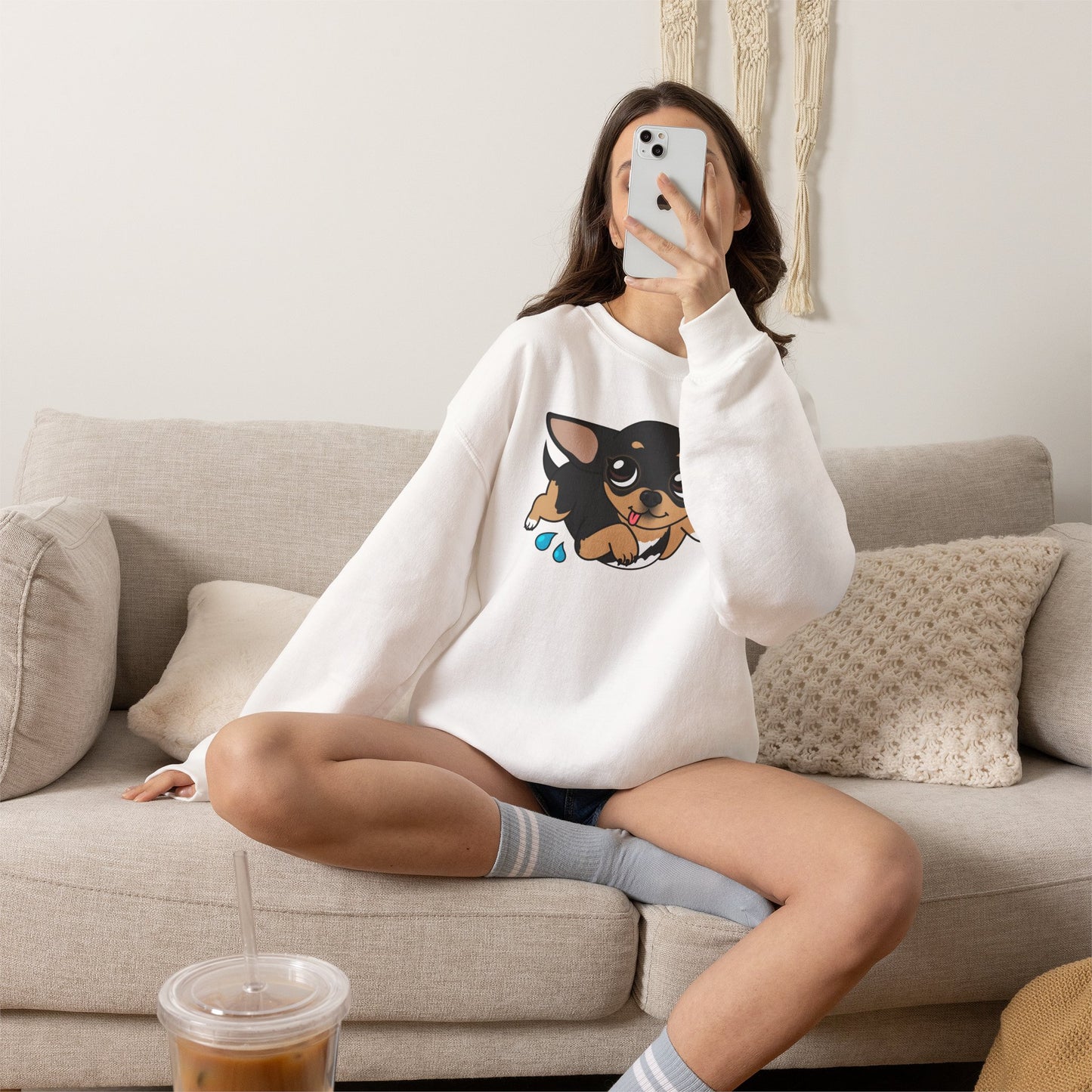 Air Swimming Maya Unisex Crewneck Sweatshirt – Gentle Summer Paws