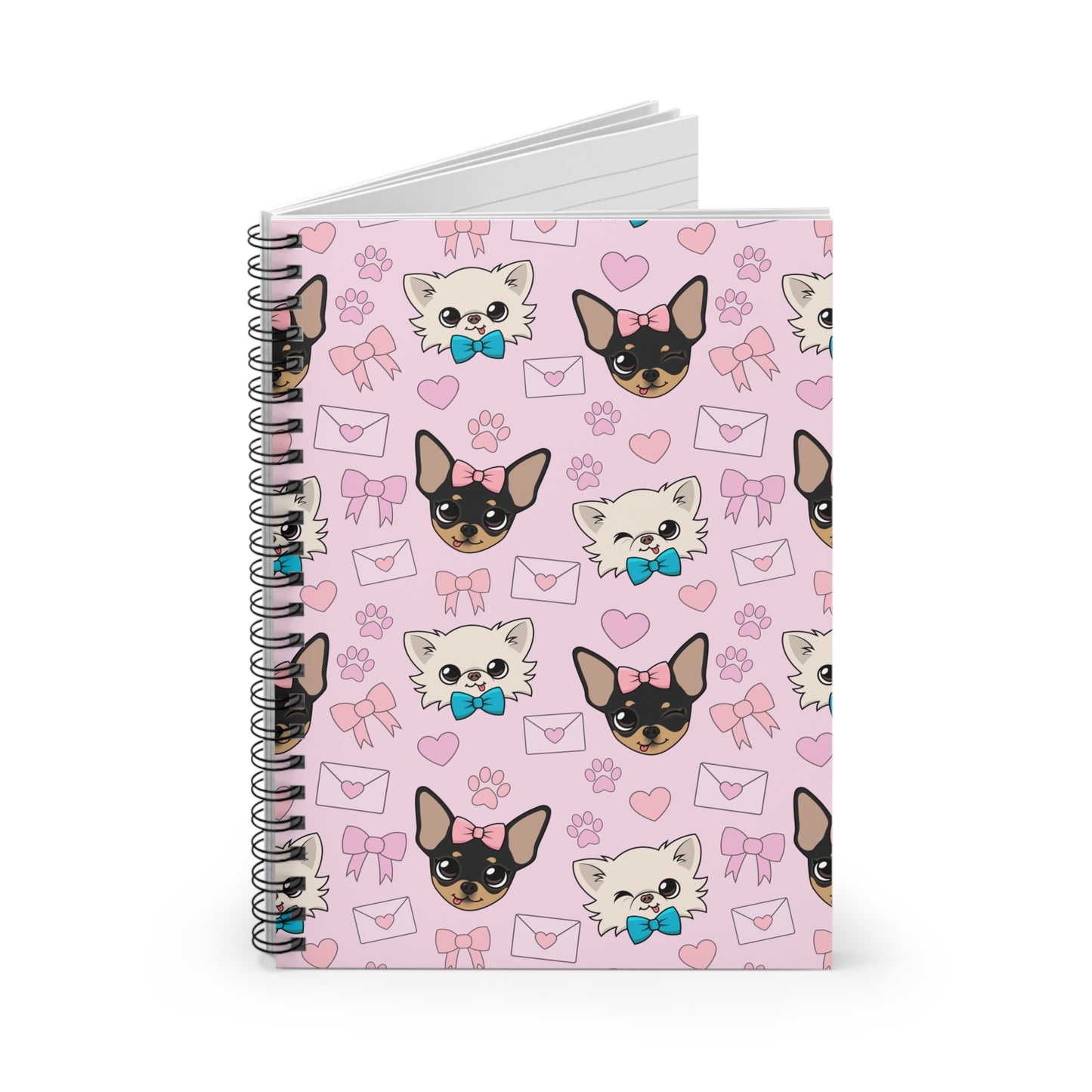 Cedric & Maya’s Pink Hearts Spiral Notebook – Everyday Love Notes