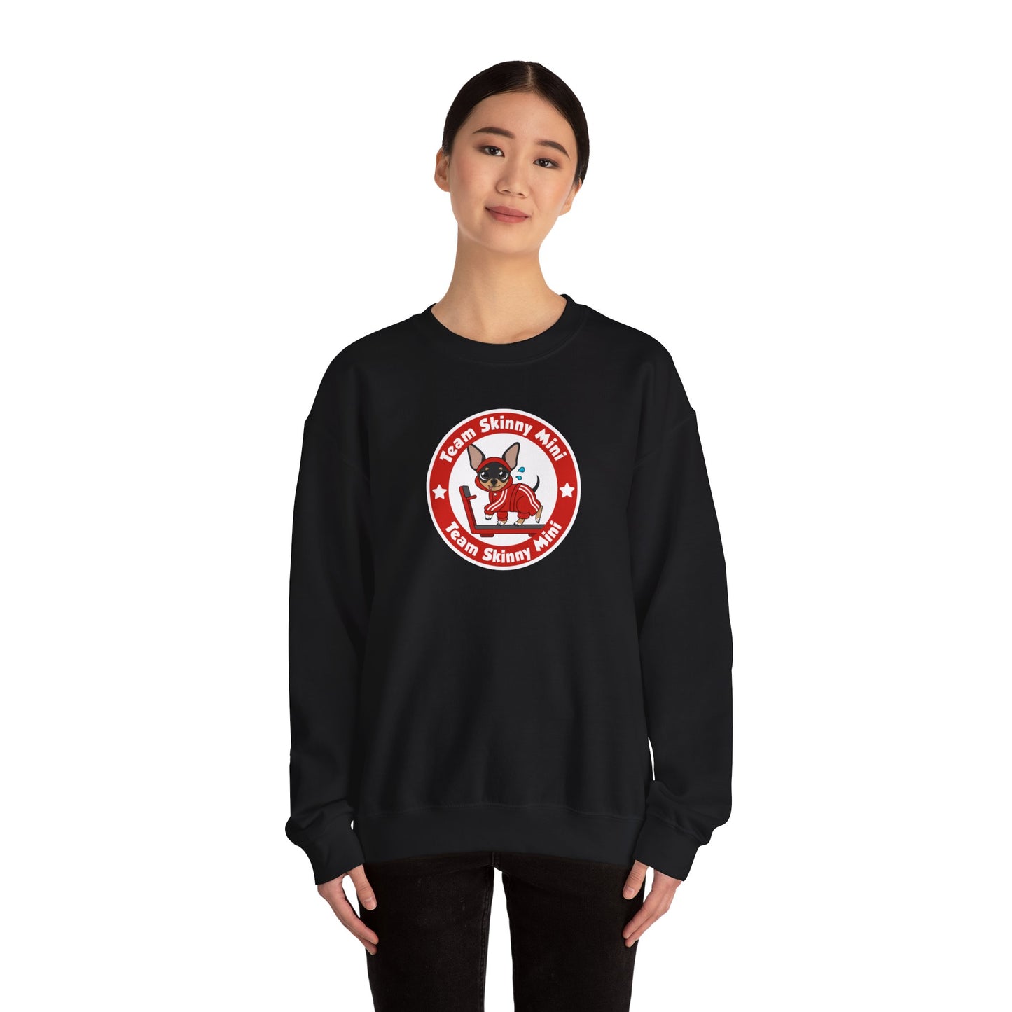 Team Skinny Mini Badge Crewneck Sweatshirt – Small Steps, Big Wags