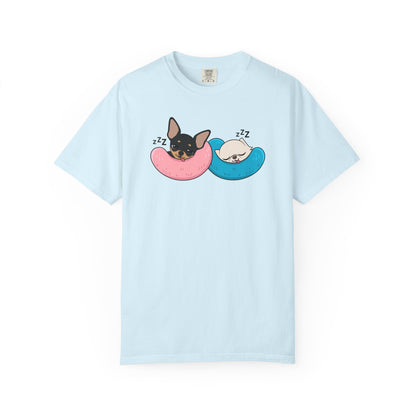 Nap Time Chihuahuas Unisex Garment-Dyed T-Shirt – Cozy Sibling Naps