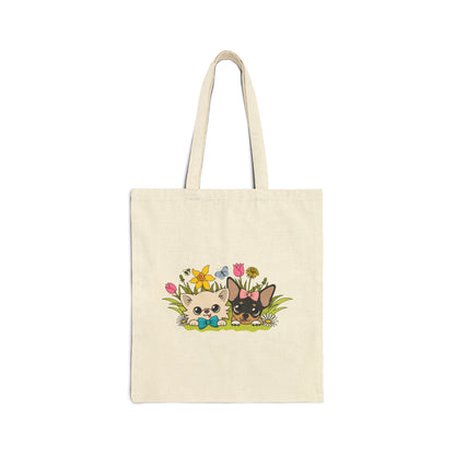 Cedric and Maya Spring Garden Tour Cotton Tote