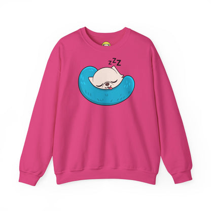 Sleepy Nap Time Cedric Unisex Crewneck Sweatshirt – Blue Calm