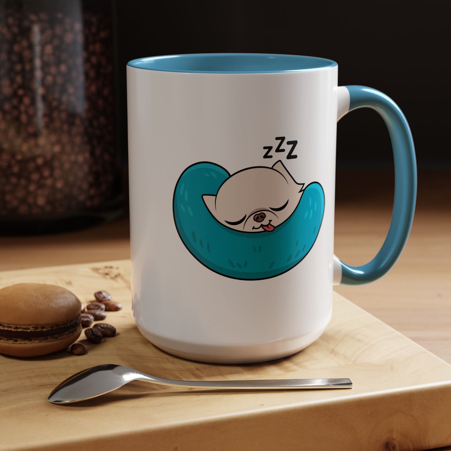 Sleepy Nap Time Cedric Accent Coffee Mug – Blue Calm Sips
