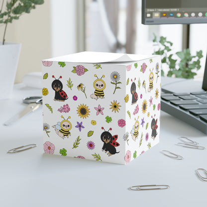 Bug‑Chis Pattern Note Cube – Tiny Garden Helpers