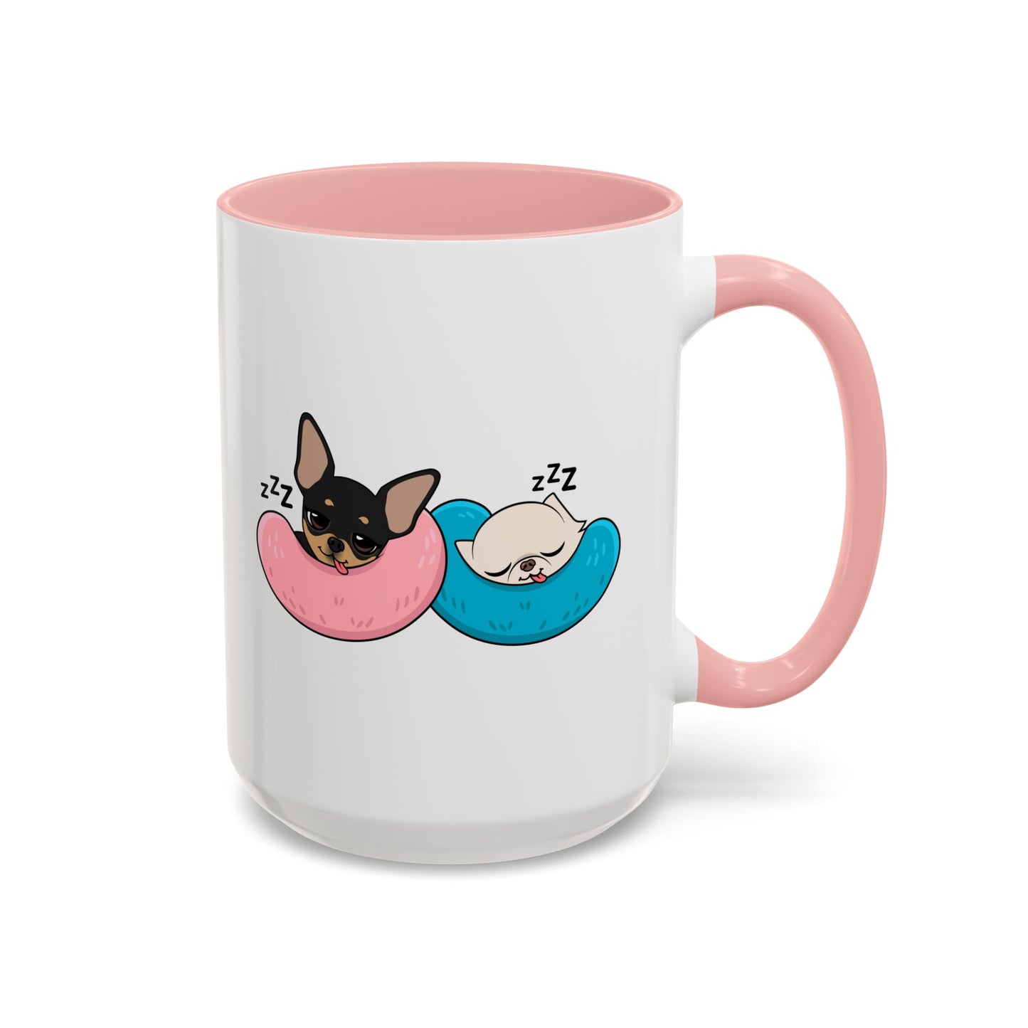 Nap Time Chihuahuas Accent Coffee Mug – Cozy Sibling Snoozes