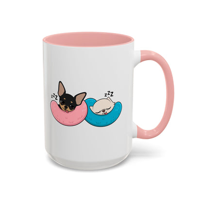 Nap Time Chihuahuas Accent Coffee Mug – Cozy Sibling Snoozes