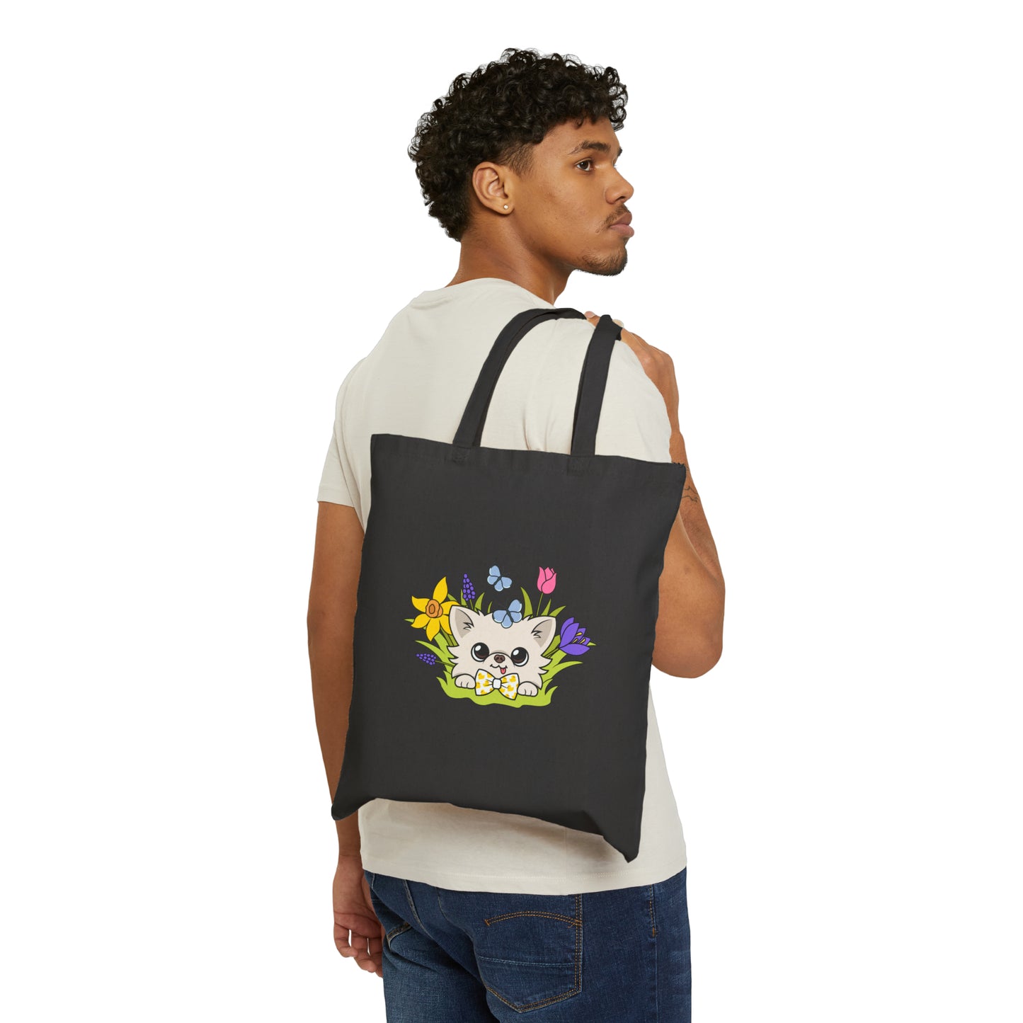 Cedric and Maya Spring Garden Tour Cotton Tote