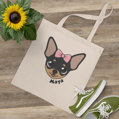 Tiny Chihuahua Maya's Signature Cotton Tote - Tiny Chihuahua Shop