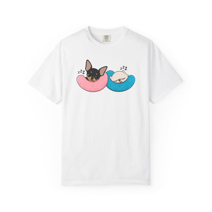 Nap Time Chihuahuas Unisex Garment-Dyed T-Shirt – Cozy Sibling Naps