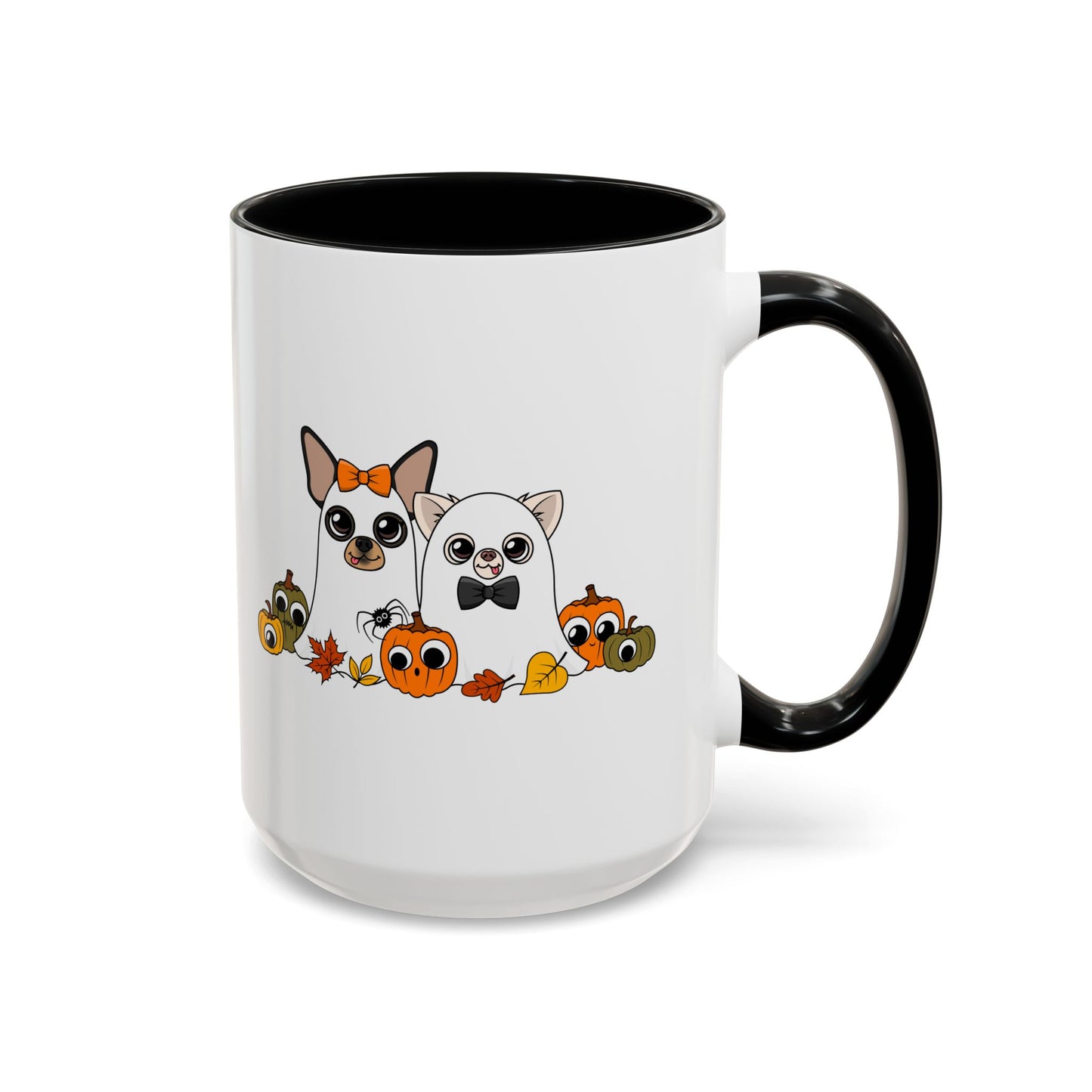 Ghost Chis Halloween Ceramic Mug – Orange or Black, 11oz or 15oz