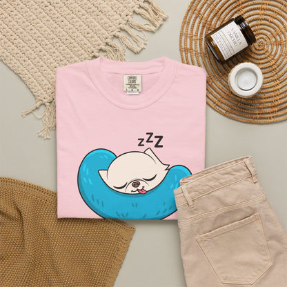 Sleepy Nap Time Cedric Garment-Dyed T-Shirt – Blue Calm