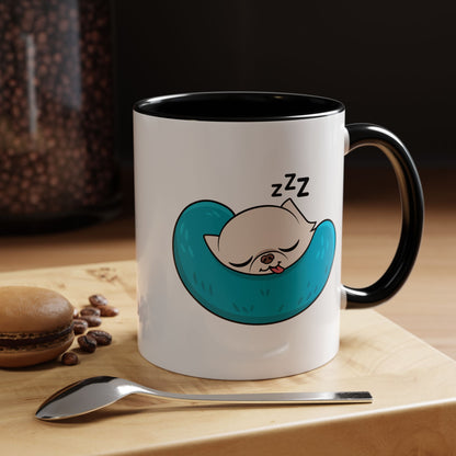 Sleepy Nap Time Cedric Accent Coffee Mug – Blue Calm Sips