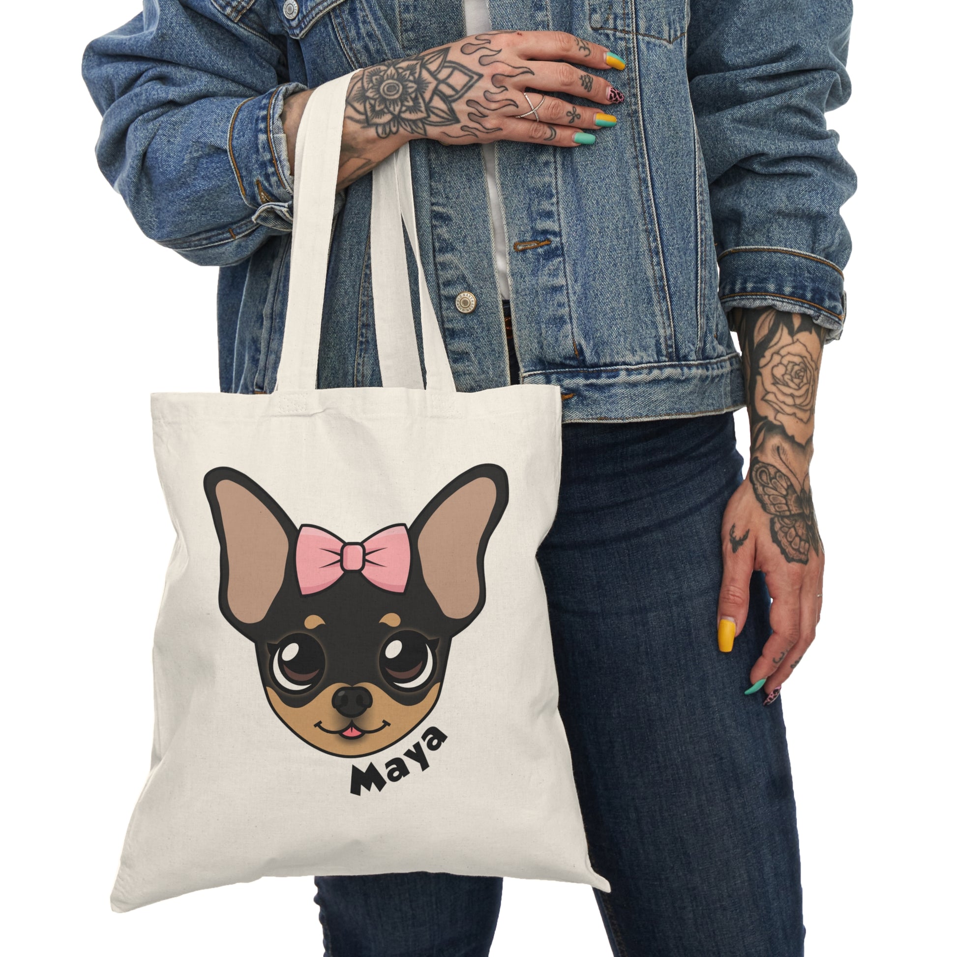 Tiny Chihuahua Maya's Signature Cotton Tote - Tiny Chihuahua Shop