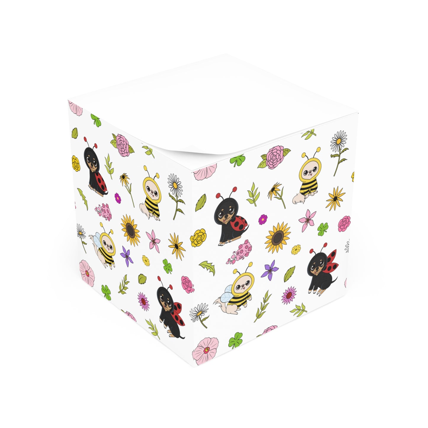 Bug‑Chis Pattern Note Cube – Tiny Garden Helpers