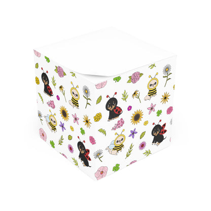 Bug‑Chis Pattern Note Cube – Tiny Garden Helpers
