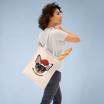 Maya's Merry Christmas Cotton Tote - Tiny Chihuahua Shop