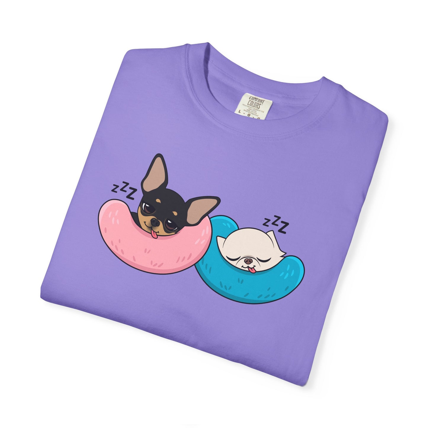 Nap Time Chihuahuas Unisex Garment-Dyed T-Shirt – Cozy Sibling Naps