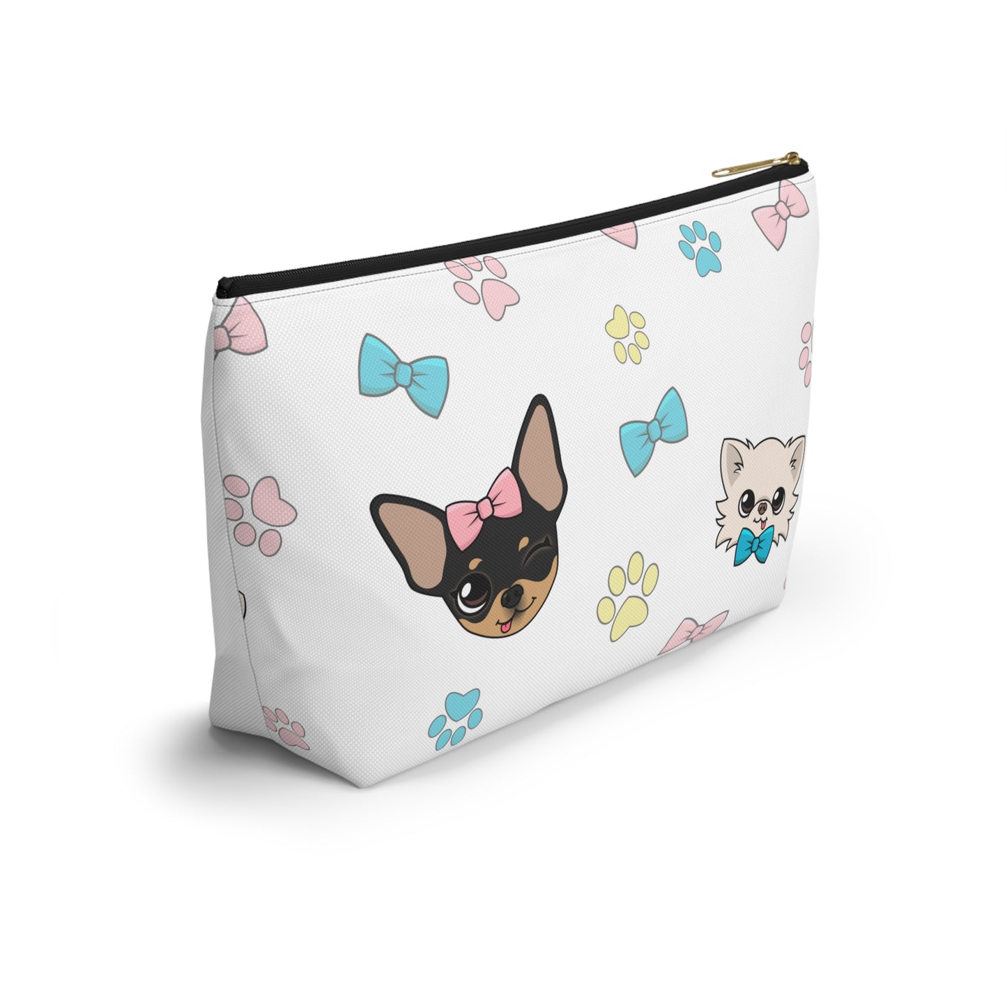 Cedric and Maya Winks & Bows Pattern Accessory Pouch
