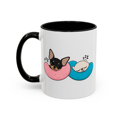 Nap Time Chihuahuas Accent Coffee Mug – Cozy Sibling Snoozes