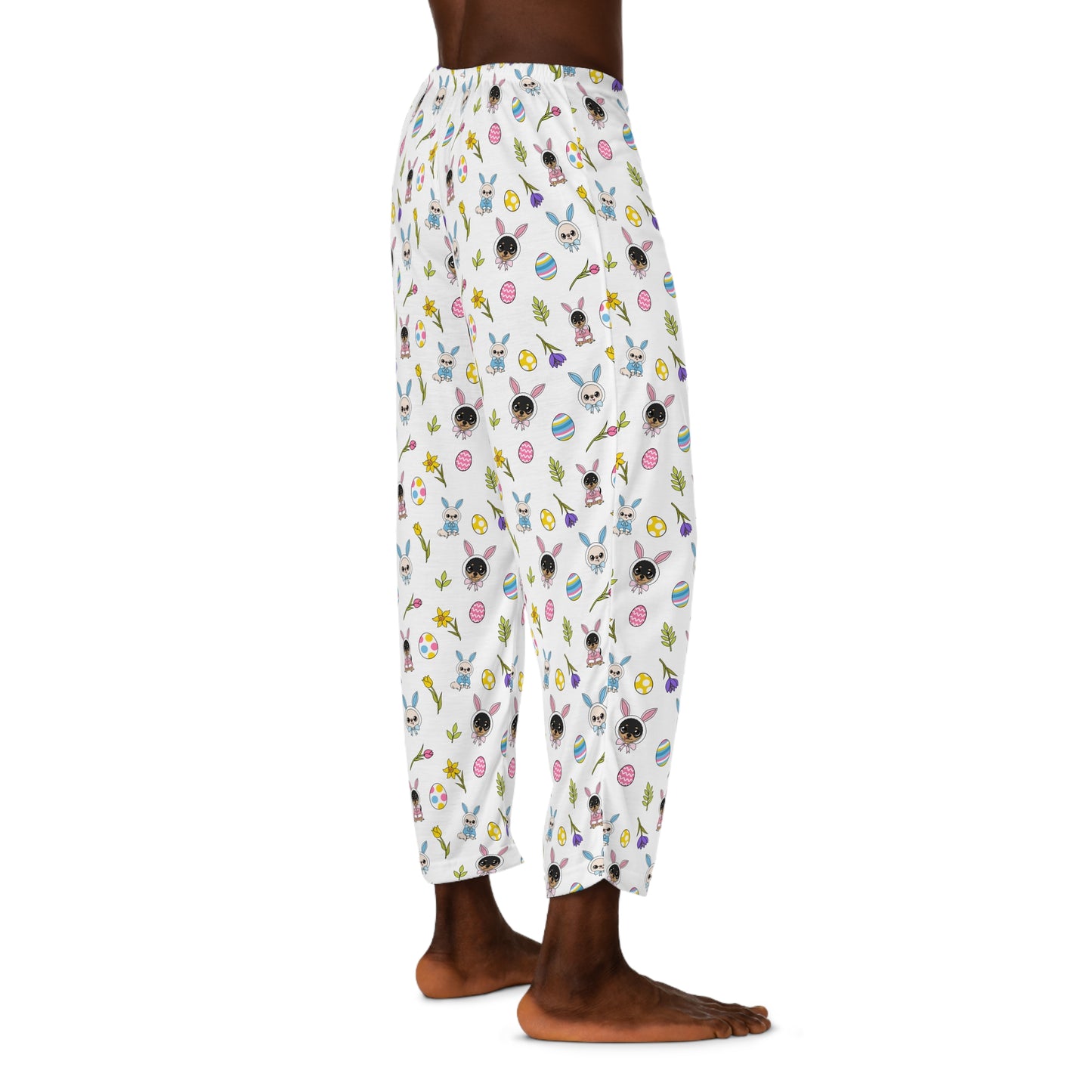 Cedric & Maya Easter Pattern Men’s Pajama Pants – Gentle Spring Joy