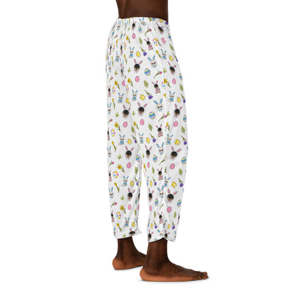 Cedric & Maya Easter Pattern Men’s Pajama Pants – Gentle Spring Joy