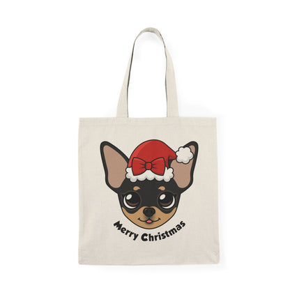 Maya's Merry Christmas Cotton Tote - Tiny Chihuahua Shop