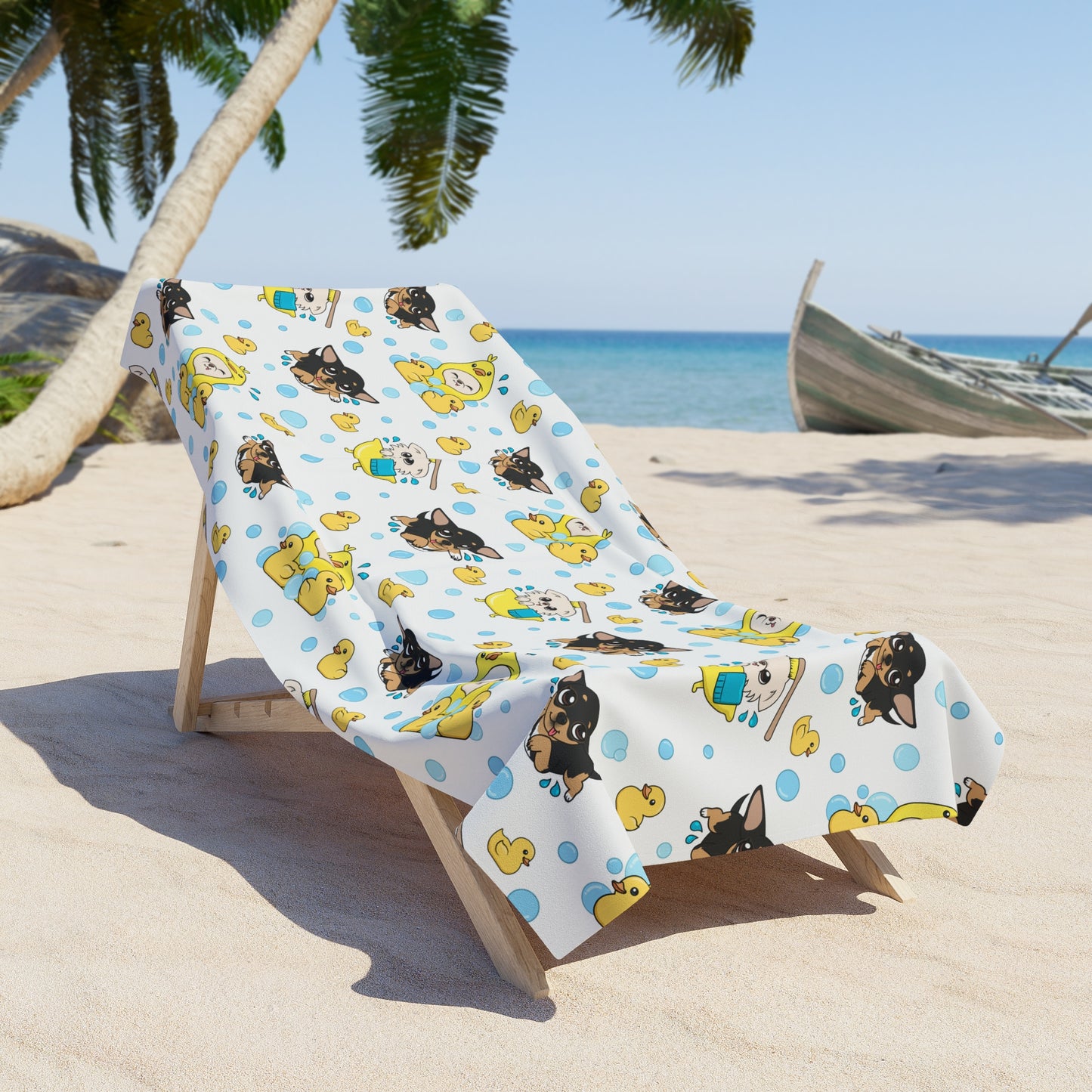 Chihuahua Bath Time Beach Towel – Cedric & Maya