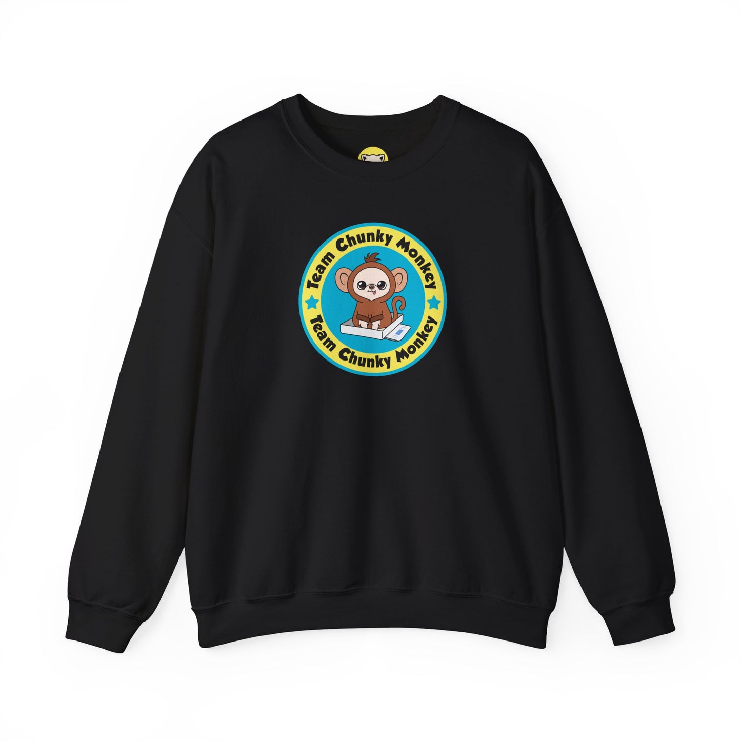 Team Chunky Monkey Badge Crewneck Sweatshirt – Proud, Playful Spirit