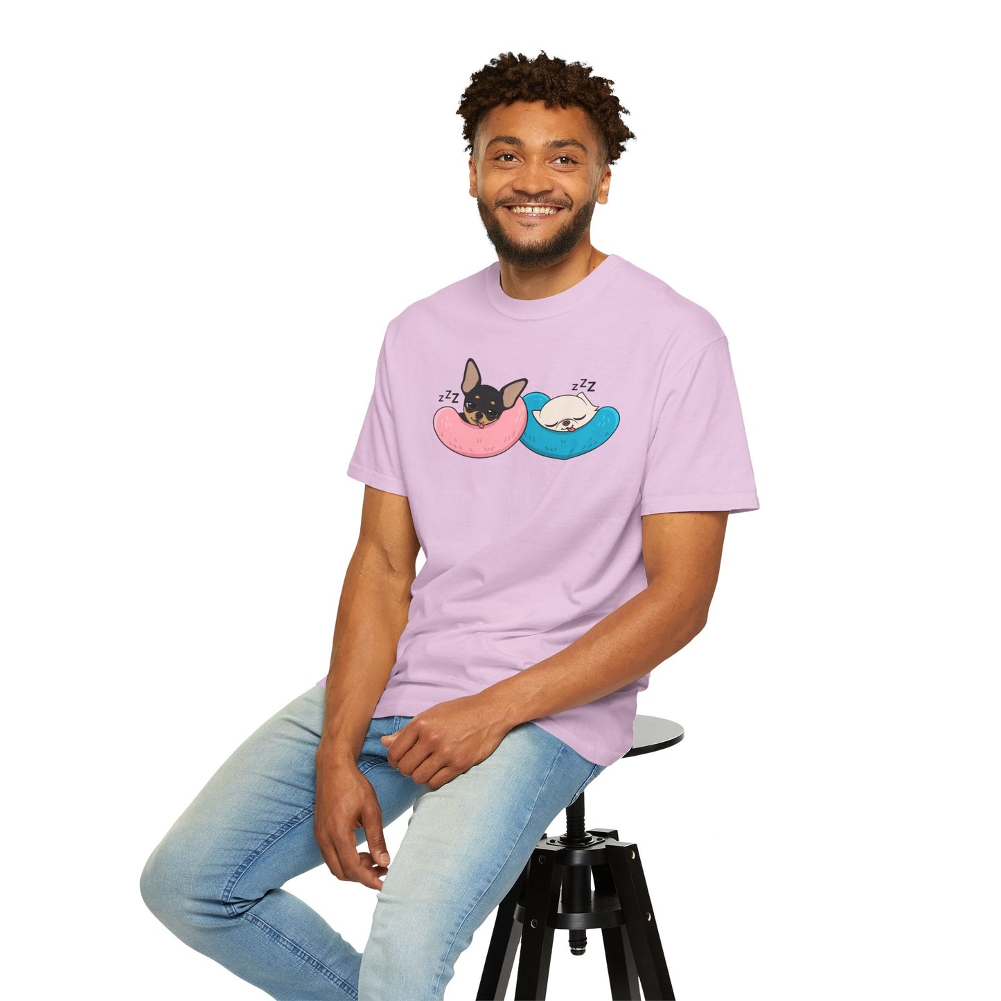 Nap Time Chihuahuas Unisex Garment-Dyed T-Shirt – Cozy Sibling Naps