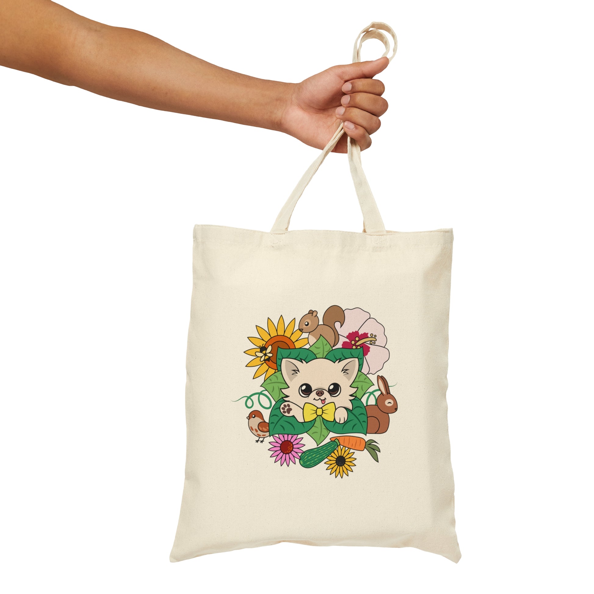 Cedric's Garden Tour Cotton Tote - Tiny Chihuahua Shop