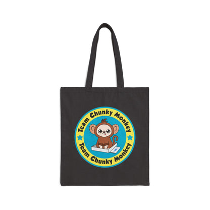 Team Chunky Monkey Badge Cotton Tote Bag – Cheerful Team Spirit