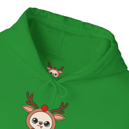 Cedric Reindeer Cheer Unisex Hoodie – Tiny Festive Joy
