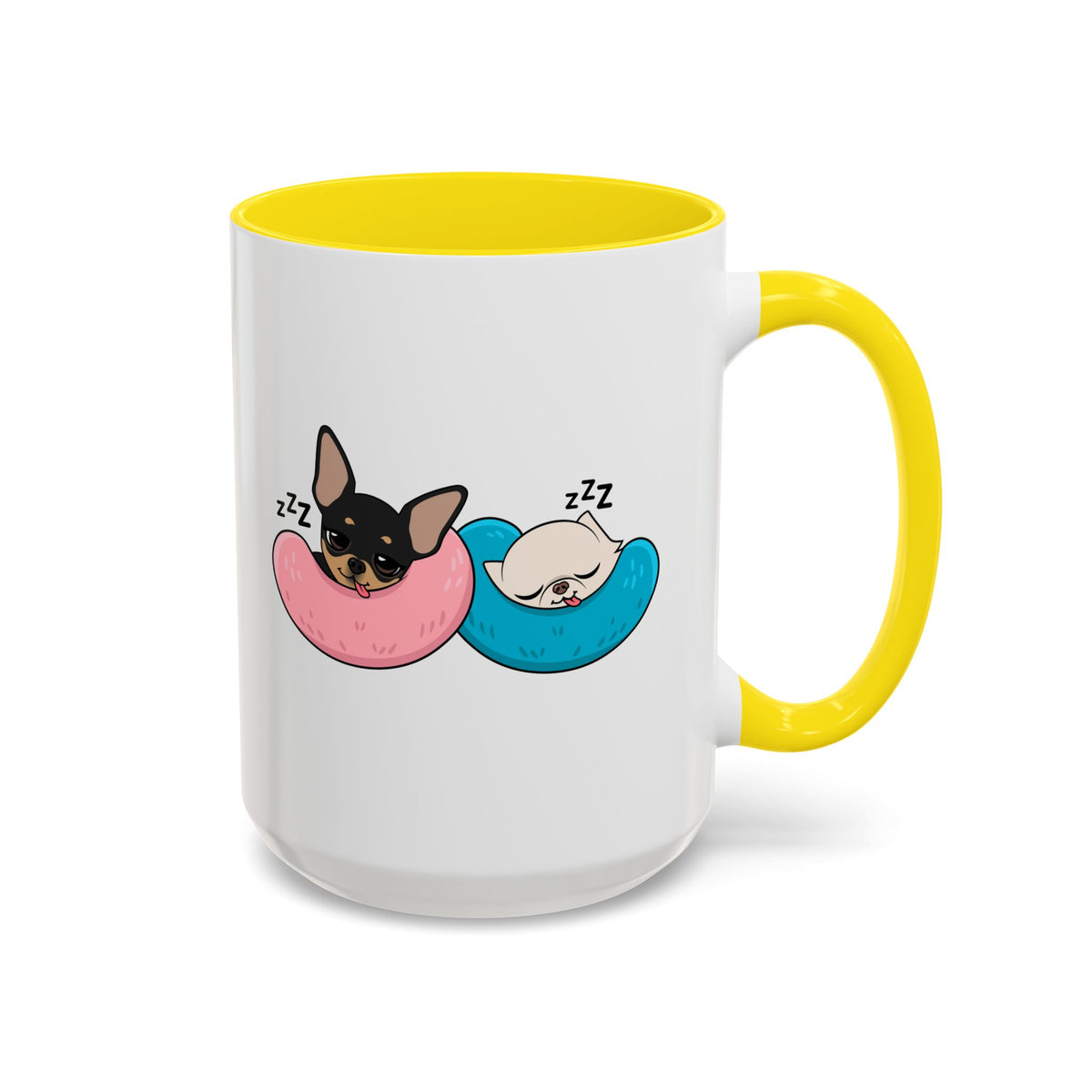Nap Time Chihuahuas Accent Coffee Mug – Cozy Sibling Snoozes