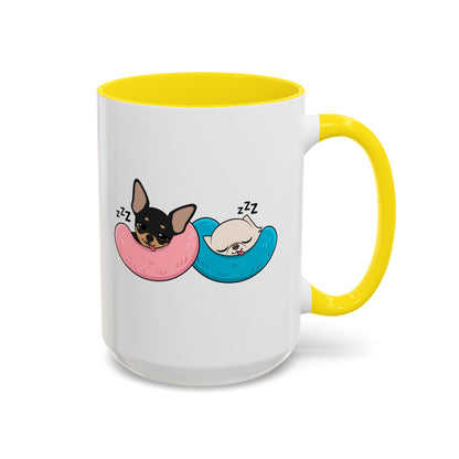 Nap Time Chihuahuas Accent Coffee Mug – Cozy Sibling Snoozes