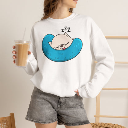 Sleepy Nap Time Cedric Unisex Crewneck Sweatshirt – Blue Calm