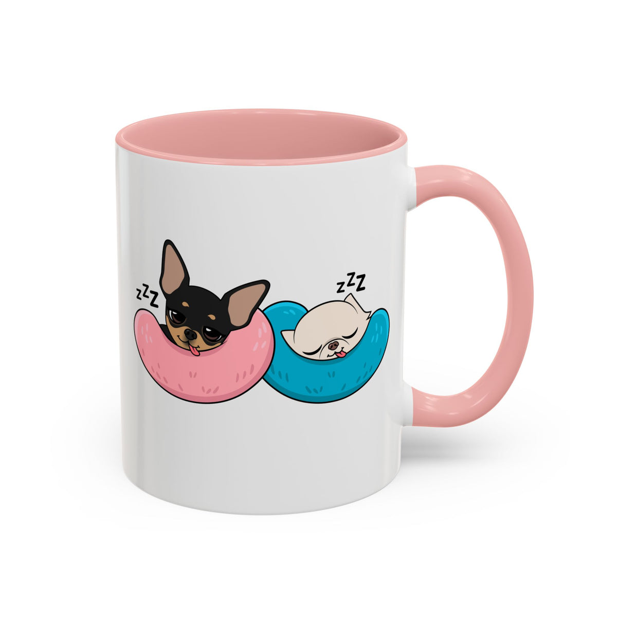 Nap Time Chihuahuas Accent Coffee Mug – Cozy Sibling Snoozes
